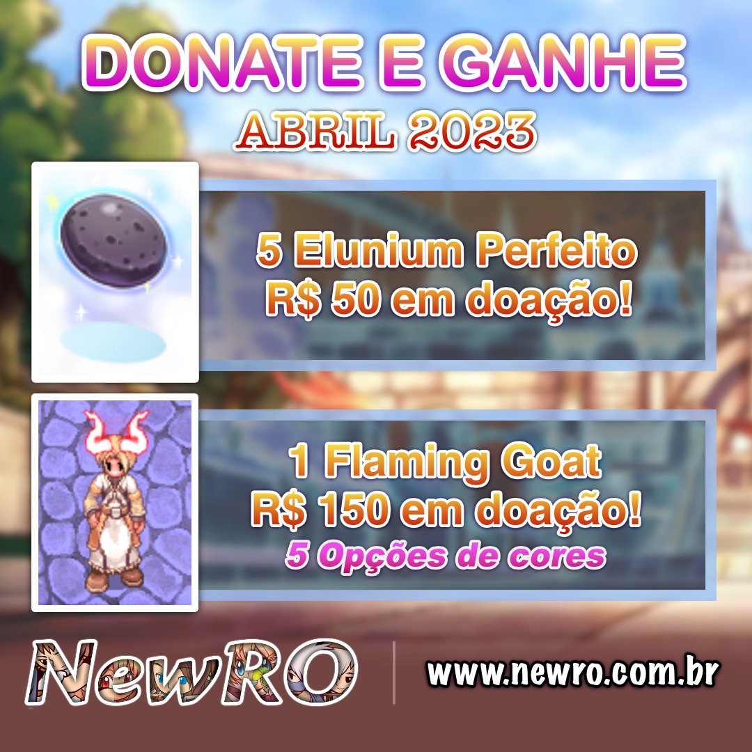 Donate e ganhe até 30/04 - Informações Importantes - Fórum NewRO